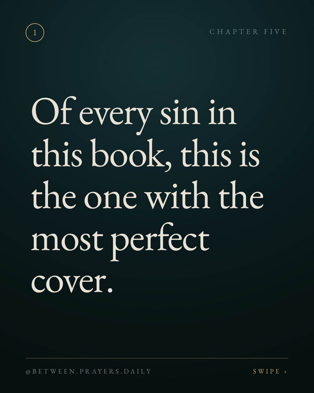 "He knows the treachery of the eyes, and what the breasts conceal." Sūrah Ghāfir 40:19. Source on the card — v